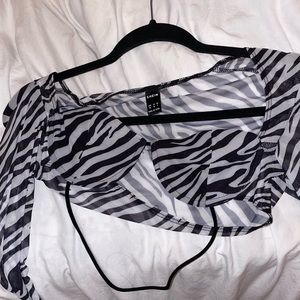 shein zebra top
